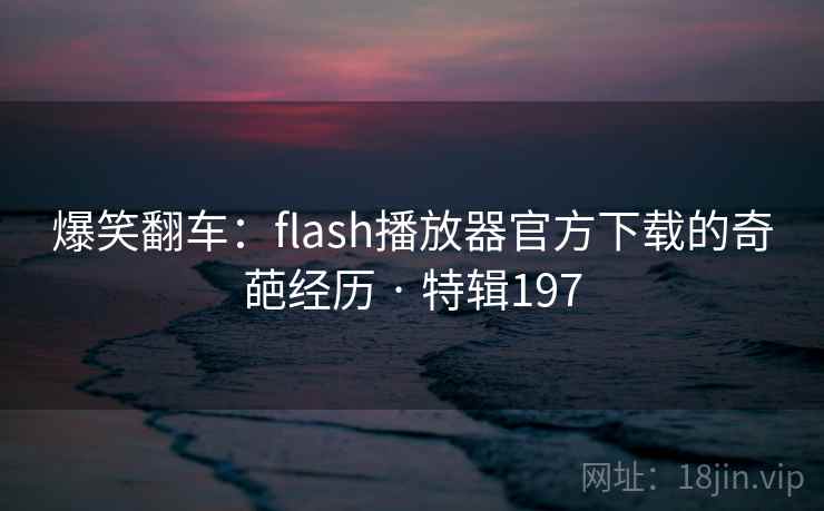 爆笑翻车:flash播放器官方下载的奇葩经历 · 特辑197 爆笑翻车:flash播放器官方下载的奇葩经历 · 特辑197